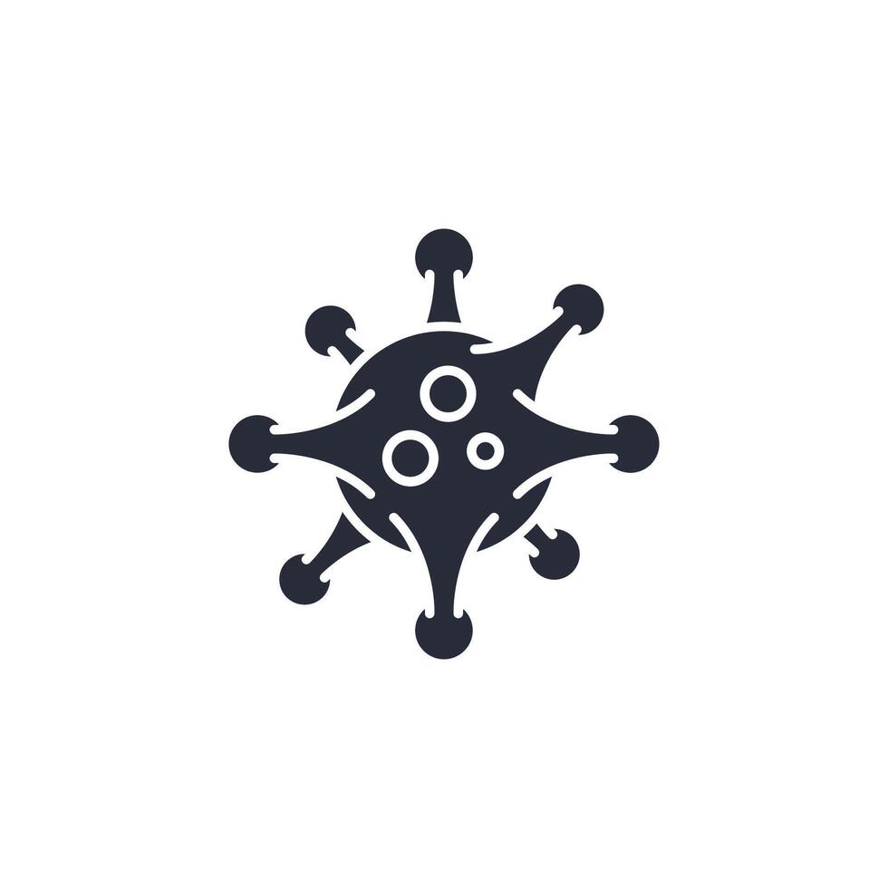 virus icon illustration. virus symbol isolated on white background vector