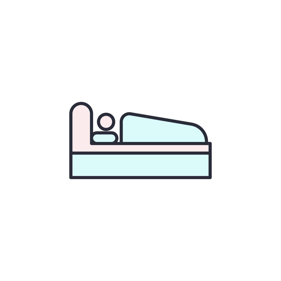 sleep icon illustration. sleep symbol isolated on white background vector