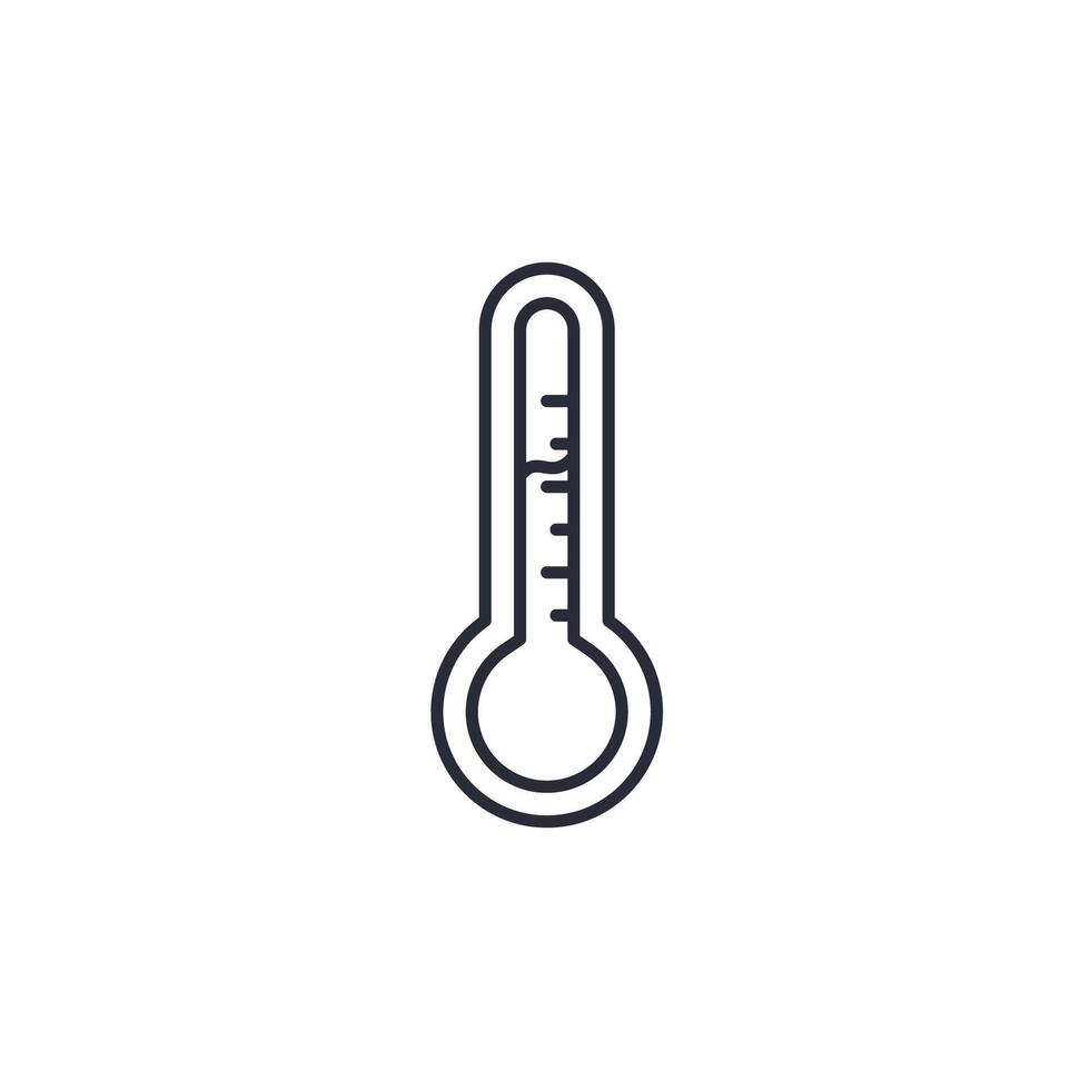 thermometer icon illustration. thermometer symbol isolated on white background vector
