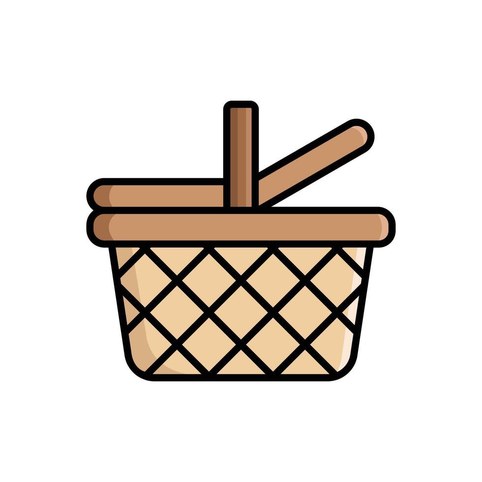 picnic basket icon design template simple and clean vector