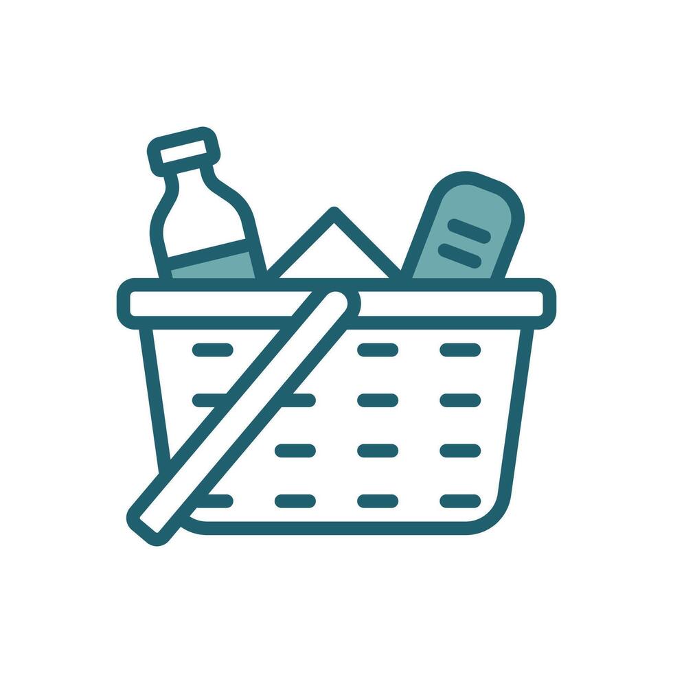 picnic basket icon design template simple and clean vector