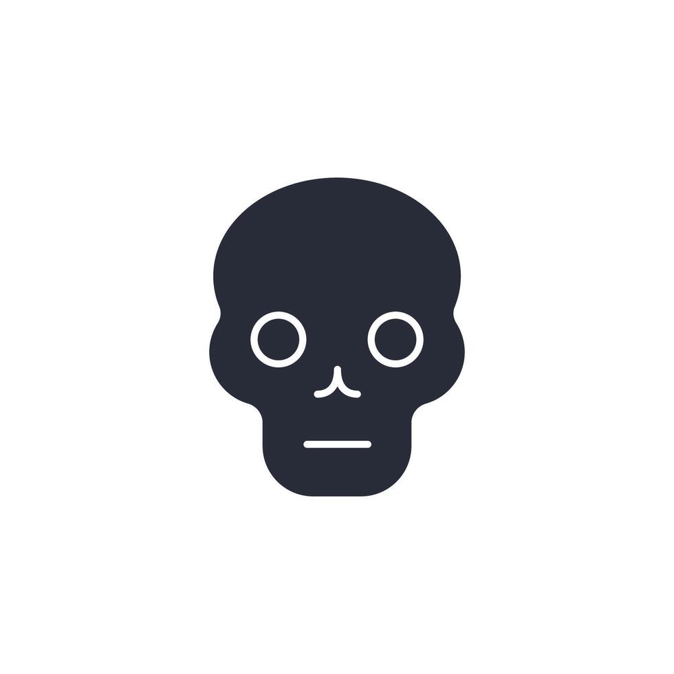 skeleton icon illustration. skeleton symbol isolated on white background vector