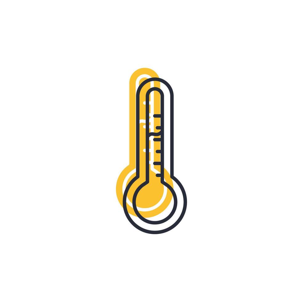thermometer icon illustration. thermometer symbol isolated on white background vector