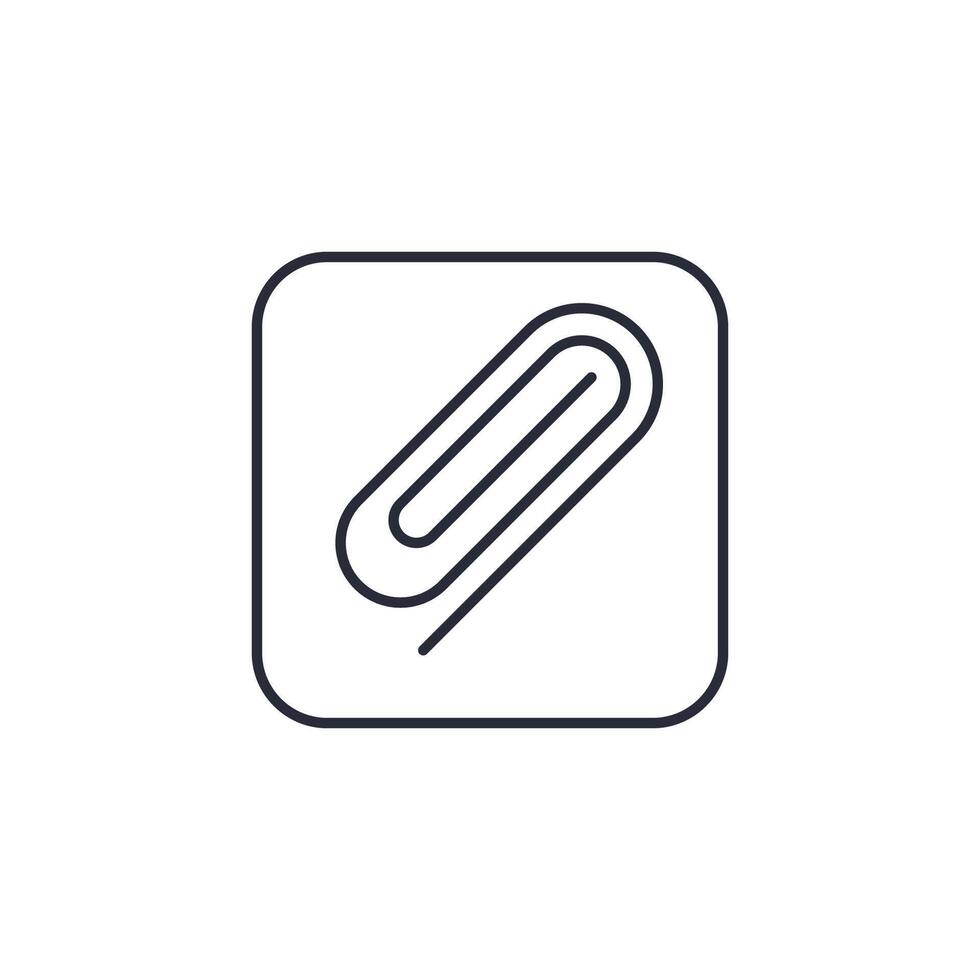 paper clip icon illustration. paper clip symbol isolated on white background vector