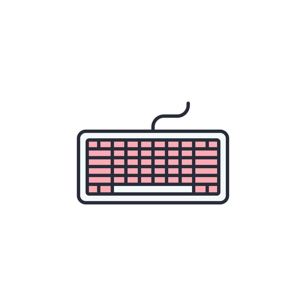 keyboard icon illustration. keyboard symbol isolated on white background vector