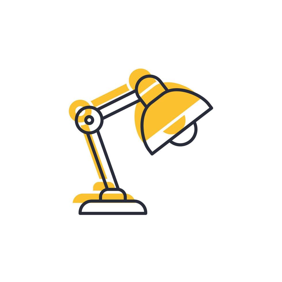 lamp icon illustration. lamp symbol isolated on white background vector