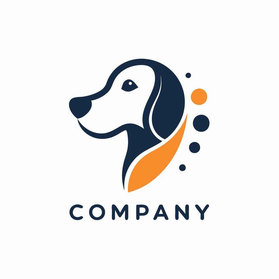 dog logo design simple vector