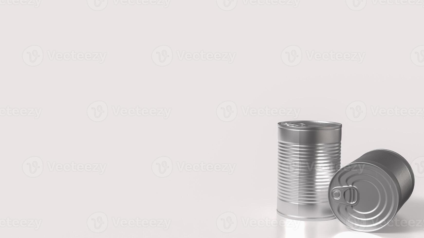 The Can metal for food or health concept 3d rendering. photo