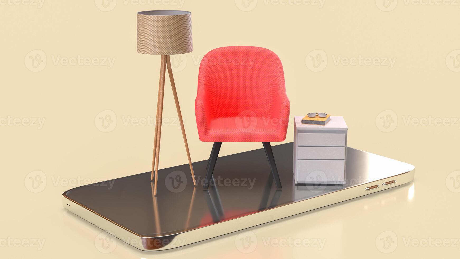 The Furniture for interior design or House decor concept 3d rendering. photo