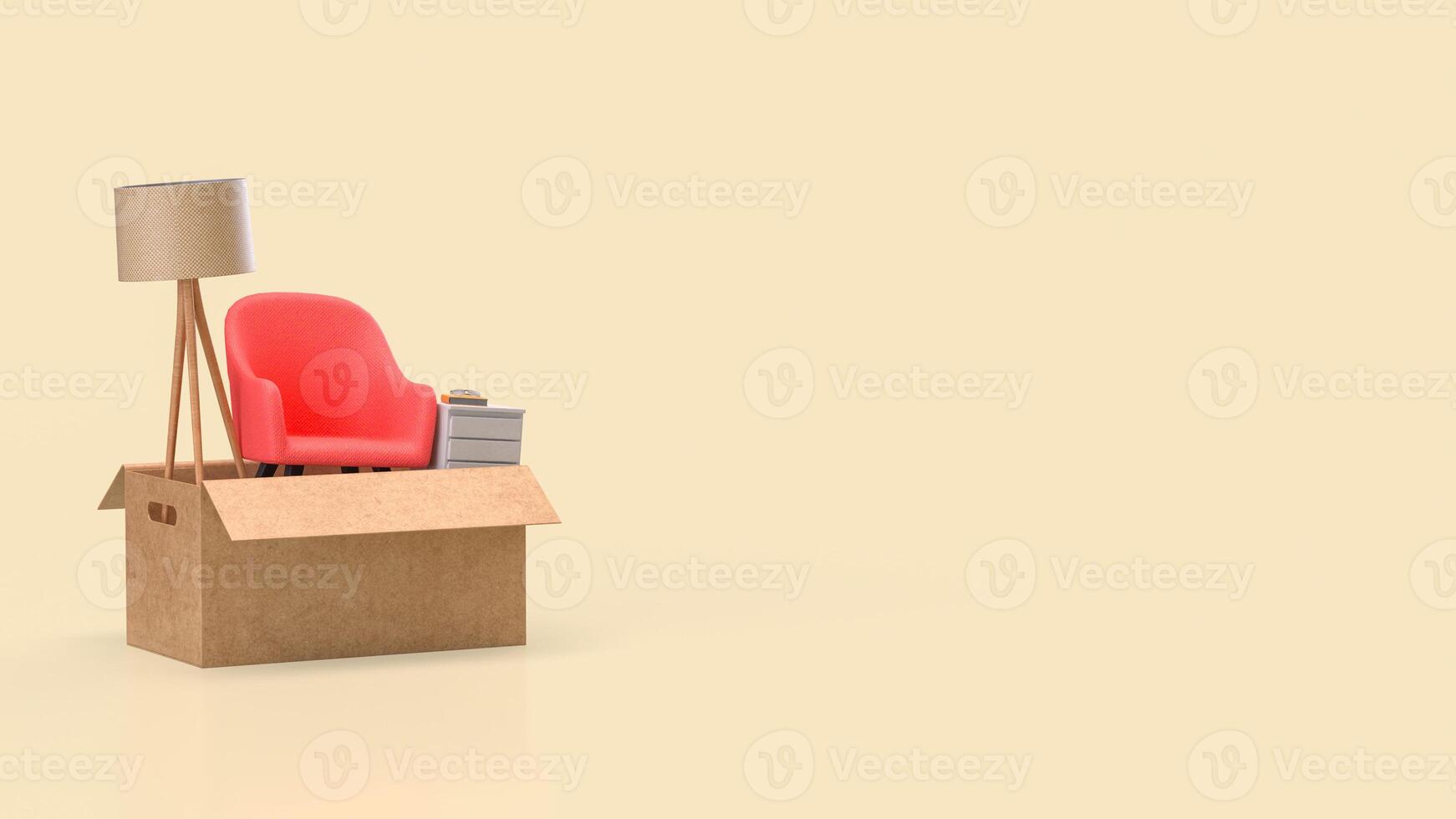 The Furniture for interior design or House decor concept 3d rendering. photo