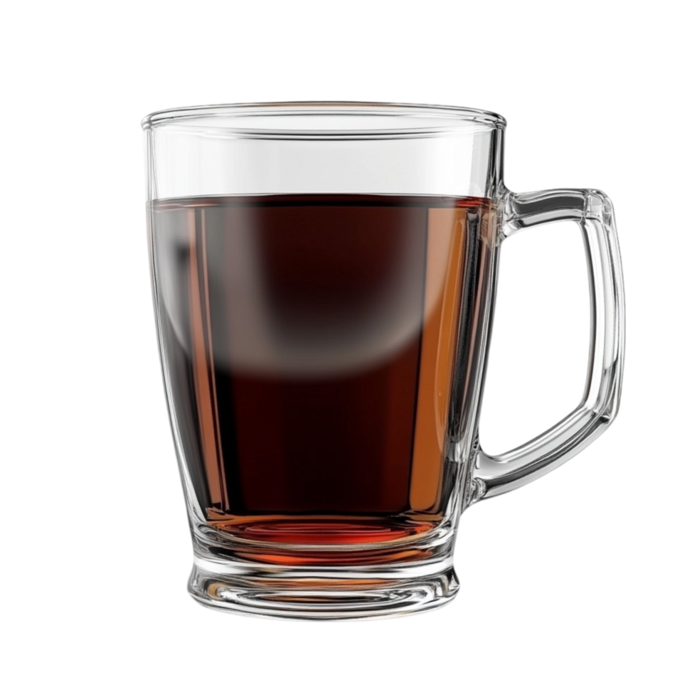 Glass Cup of Coffee on Transparent Background AI-Generative png