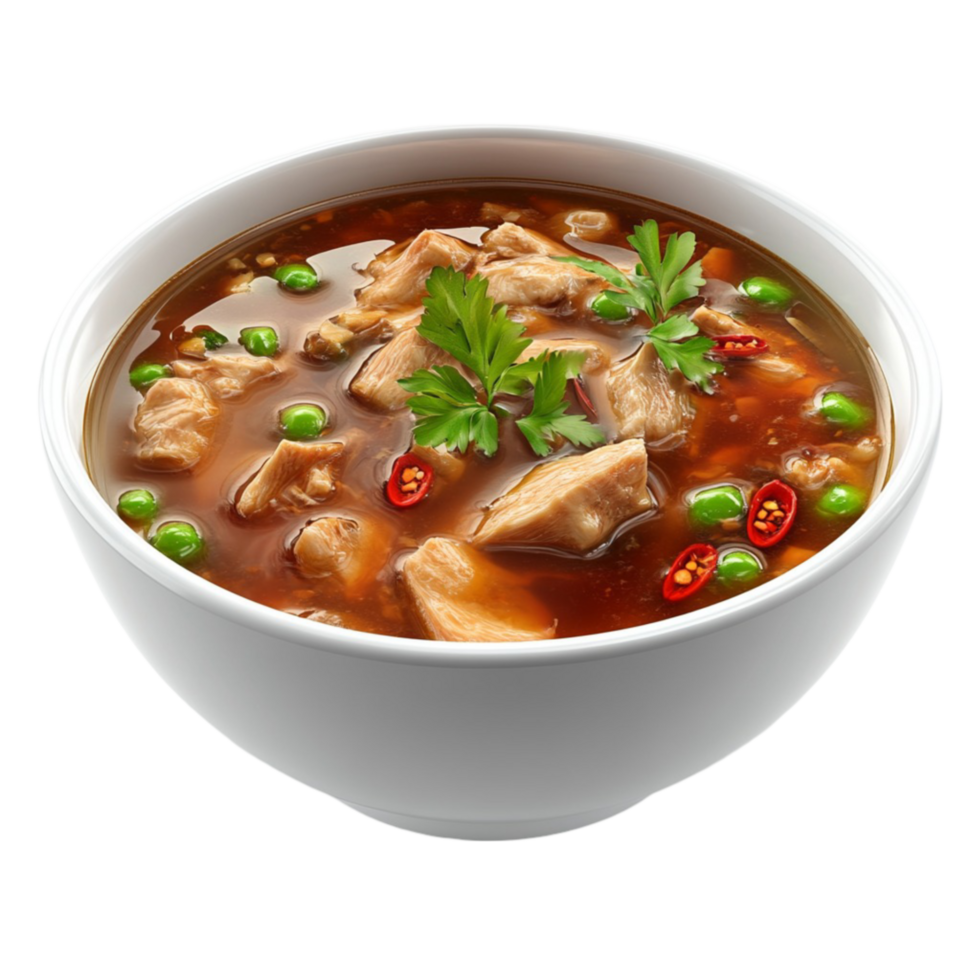 Chicken Soup with Vegetables AI-Generative png