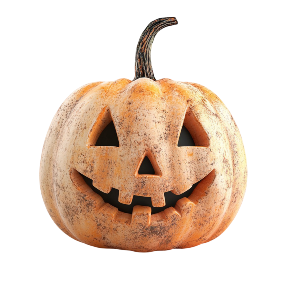 Halloween Pumpkin on Transparent Background AI-Generative png