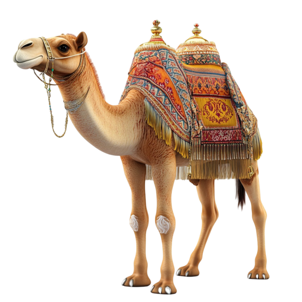 Camel with Blanket AI-Generative png