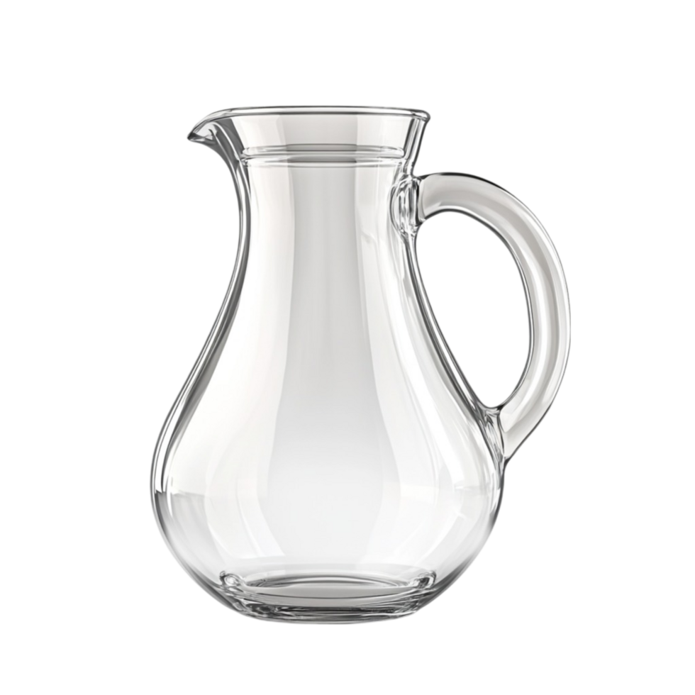 Glass Pitcher on Transparent Background AI-Generative png
