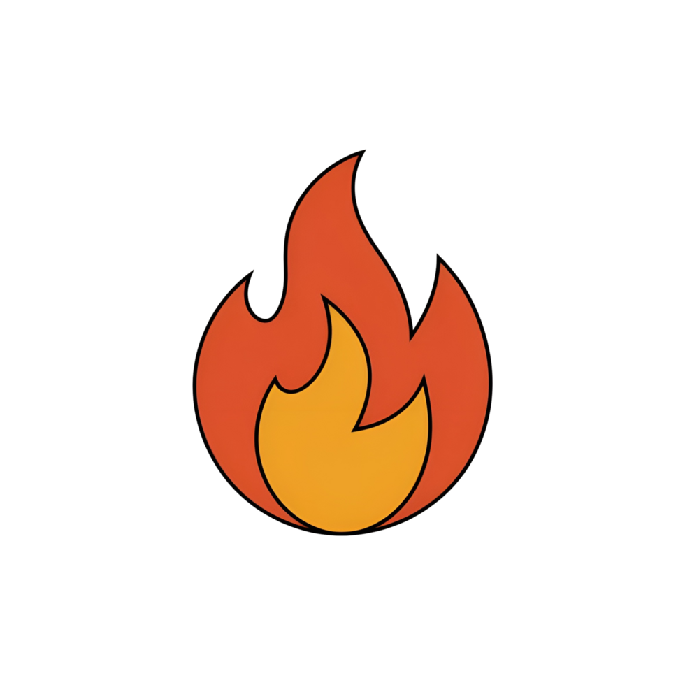 retro grunge texture cartoon of a fire png
