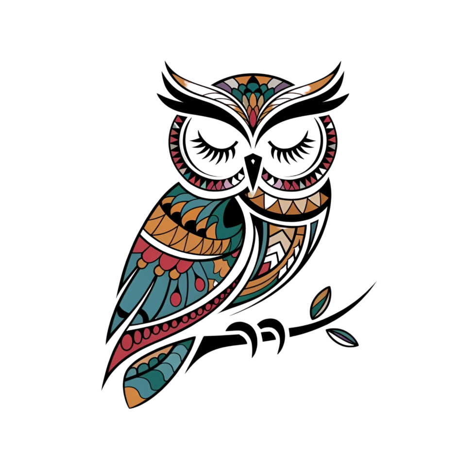 owl colorful design png