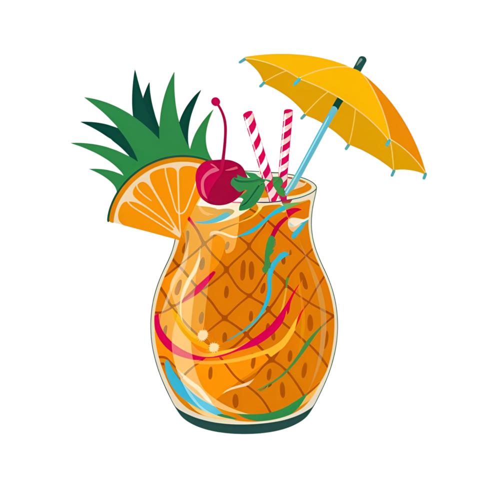 a tropical pineapple cocktail png