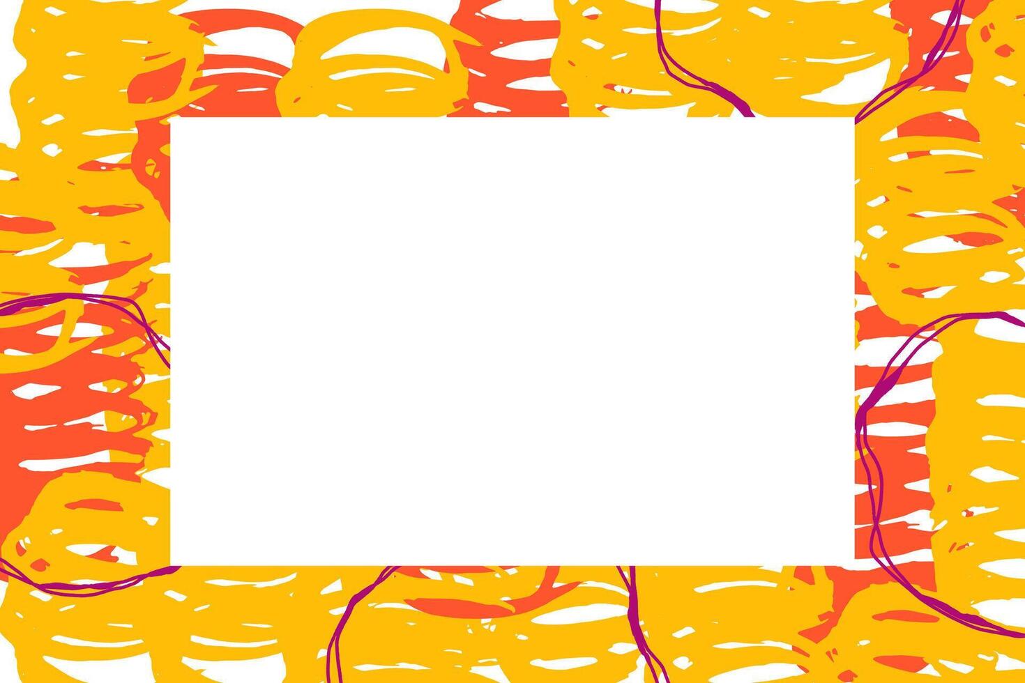 bright yellow abstract frame with empty space in the middle, summer, holiday background for posters, banners, invitations design vector