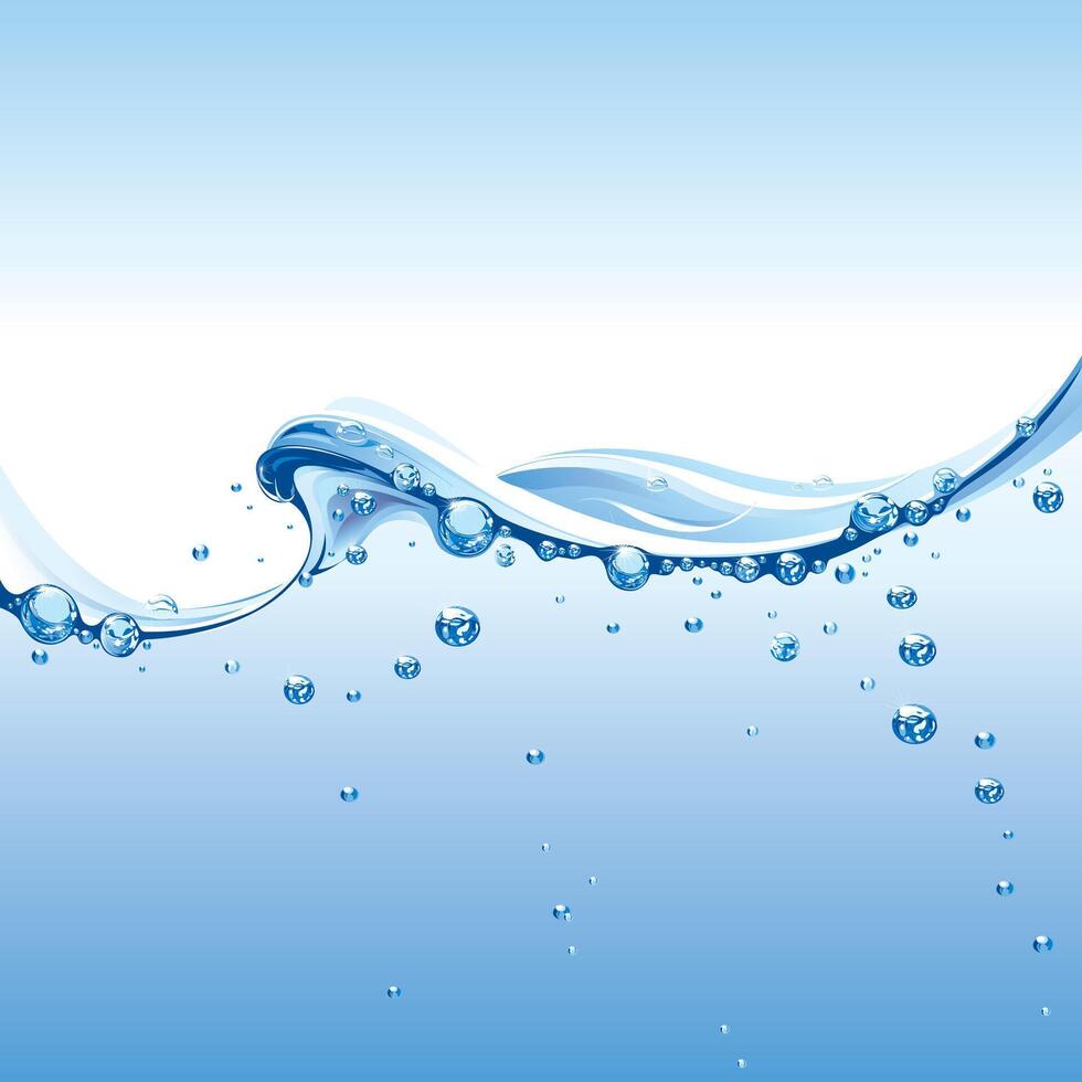 Aqua splashing background vector