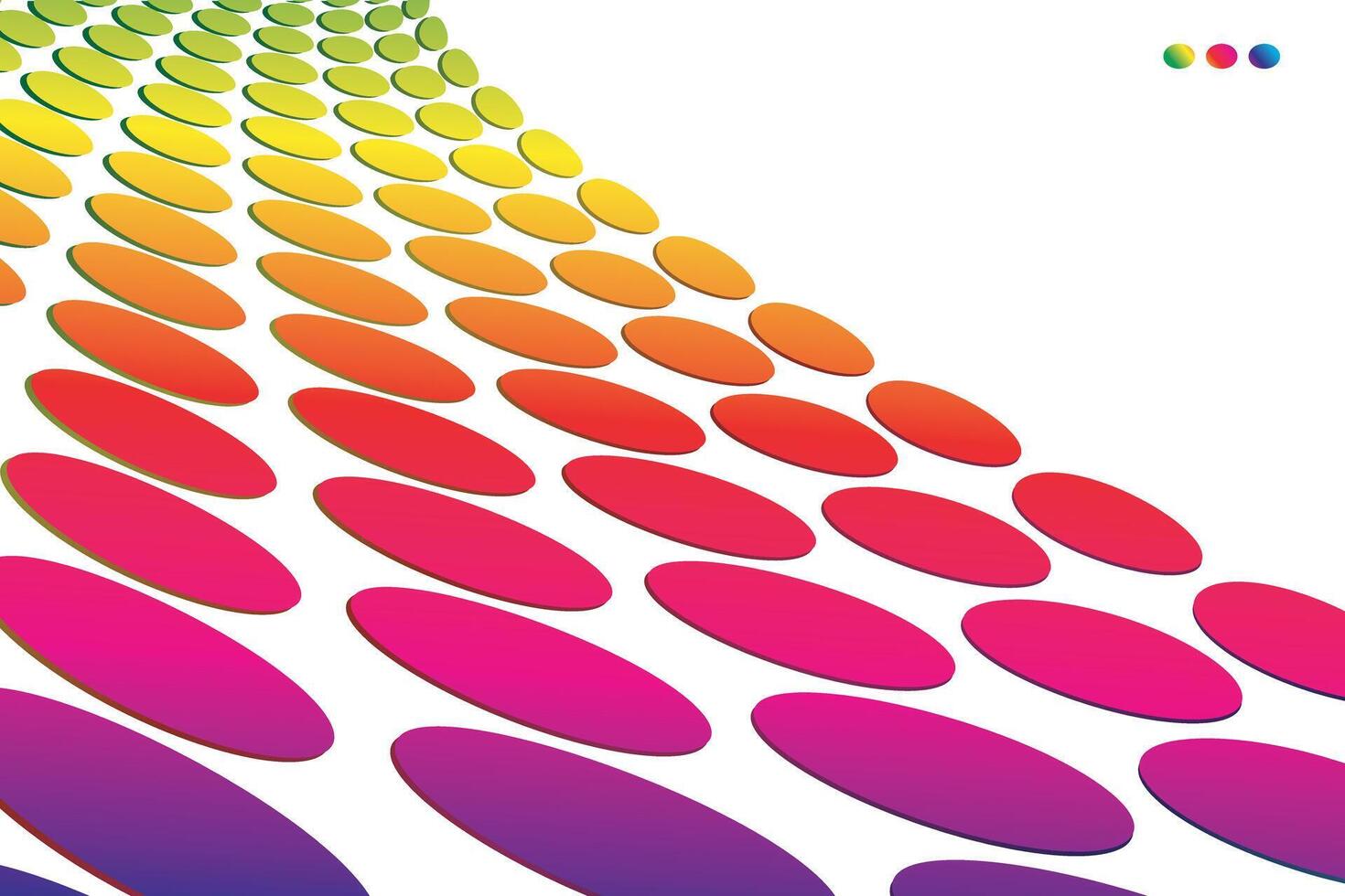 colorful rainbow wave half tone dot pattern background vector