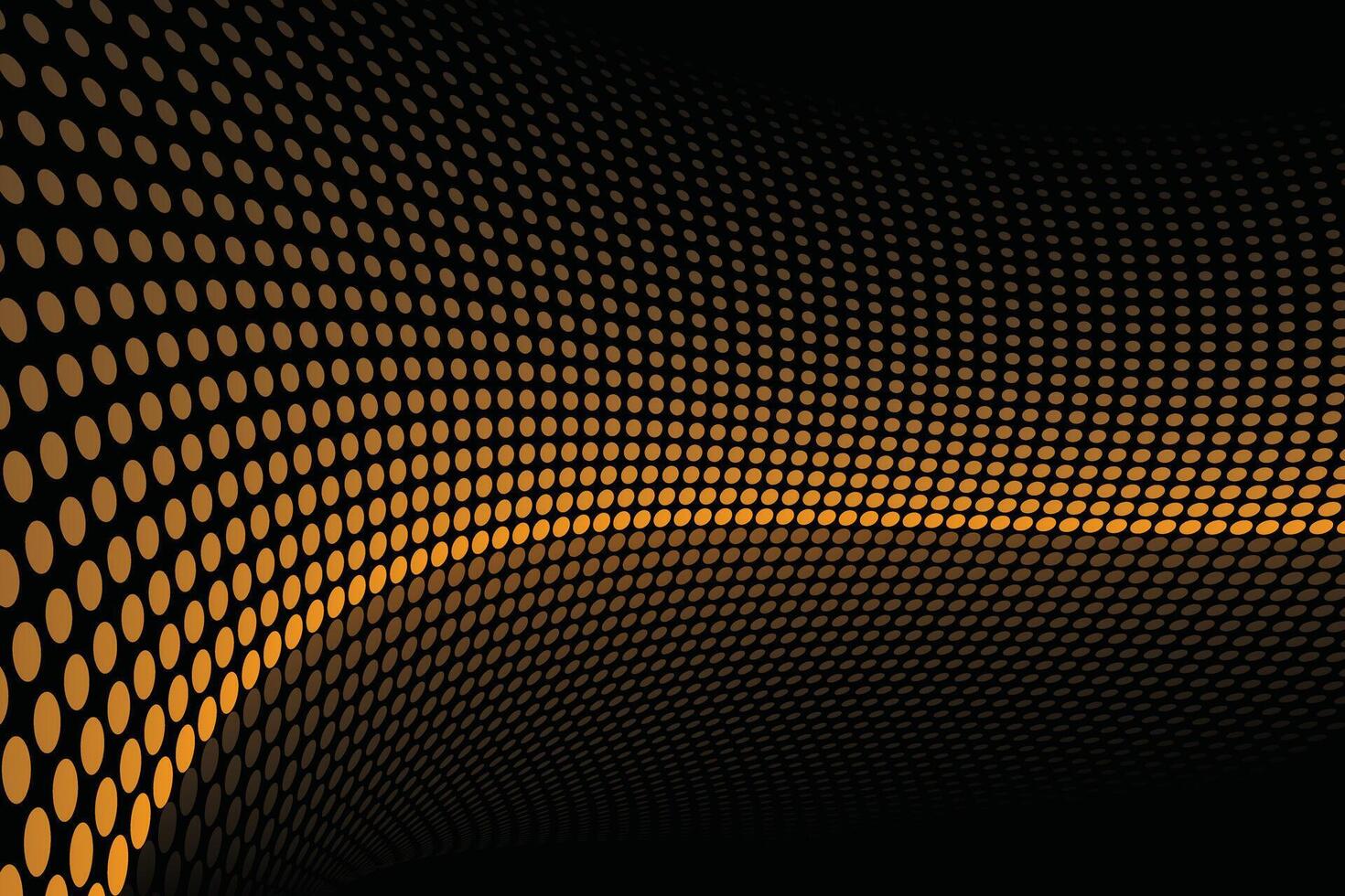 Abstract Dot pattern gold gradient on dark background vector