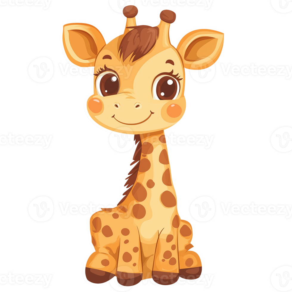 Simple Giraffe Illustration No Background png