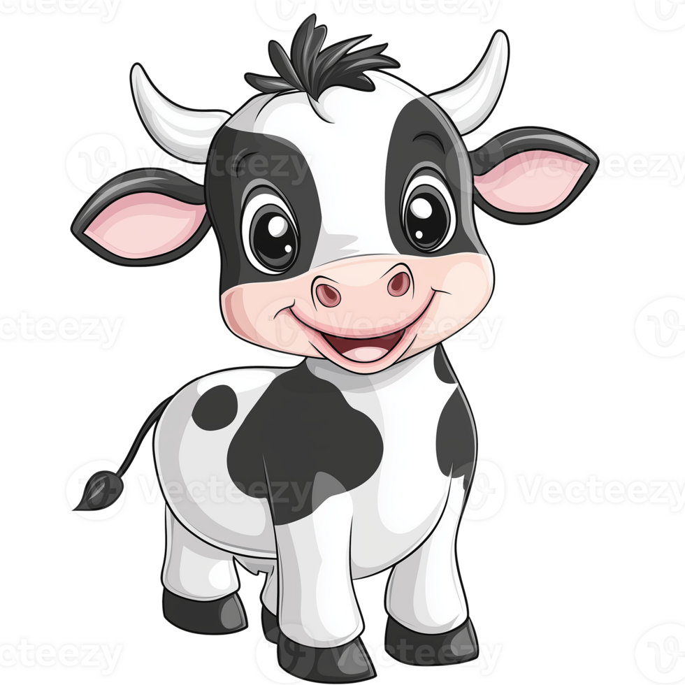 Minimalist Cow Art Background Free Illustration png