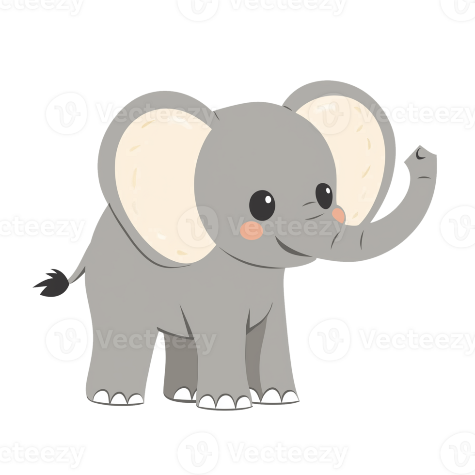 Minimalist Elephant Illustration without Background png