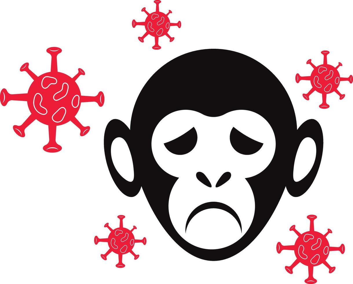 Monkeypox Virus Symbol. Icon Illustration vector