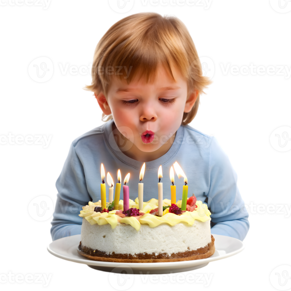 Child Blowing Out Candles png