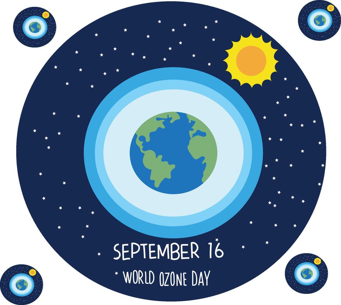 world ozone day vector