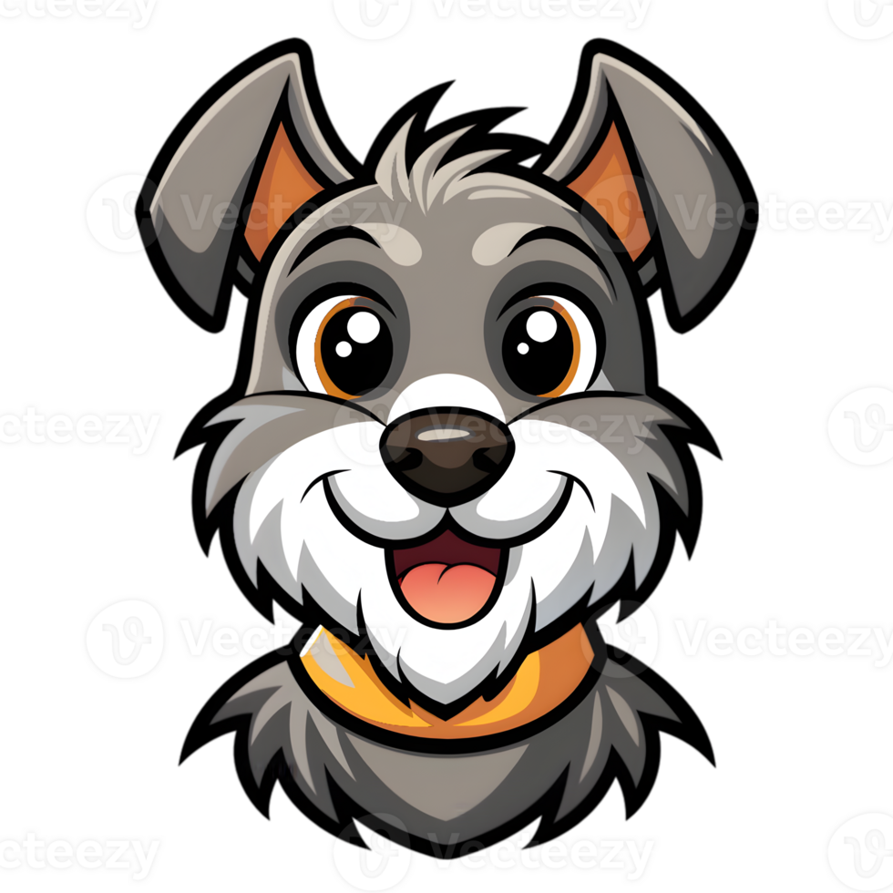 Cartoon Dog Logo with a Friendly Expression png