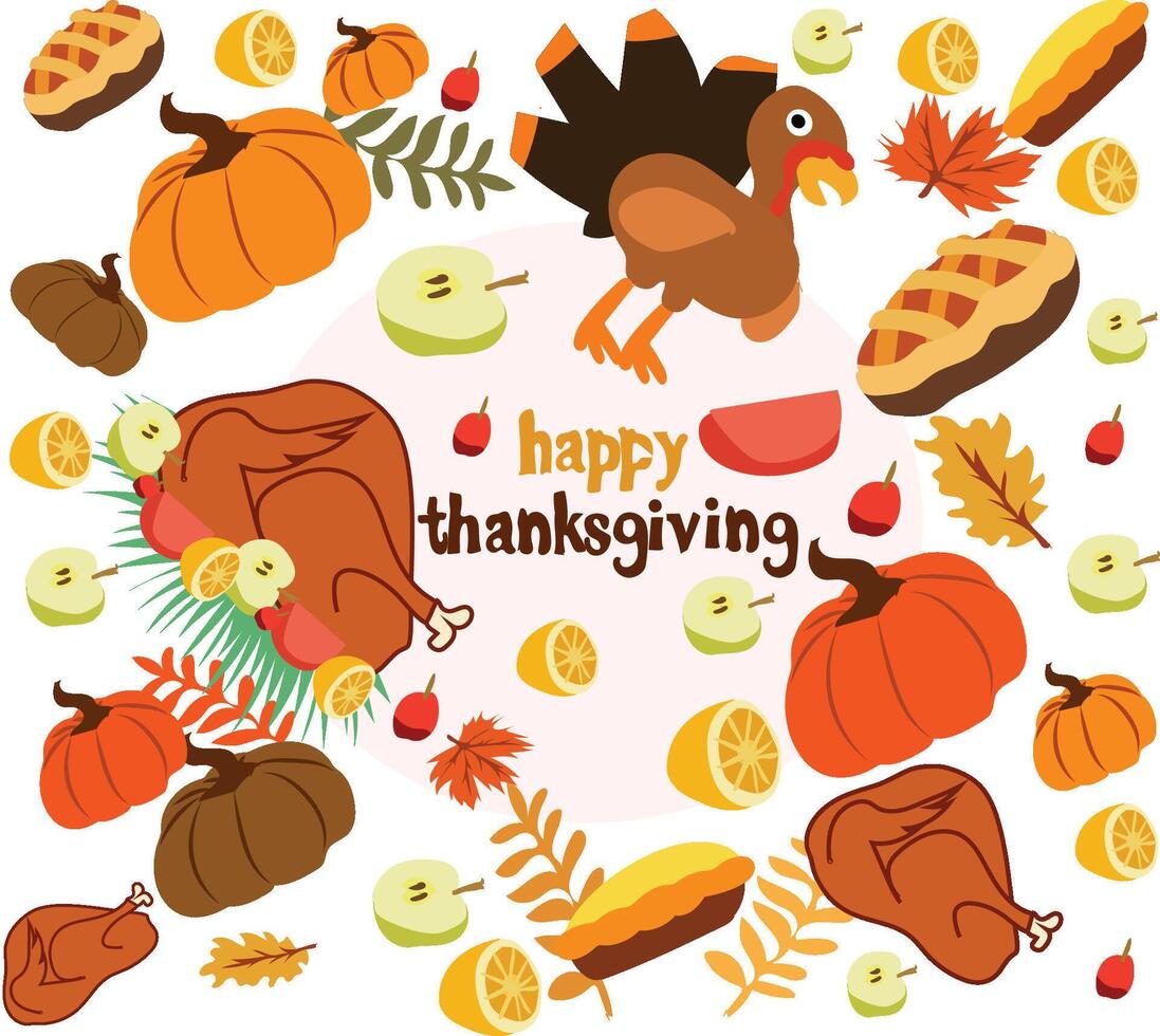 Happy thanksgiving day vector