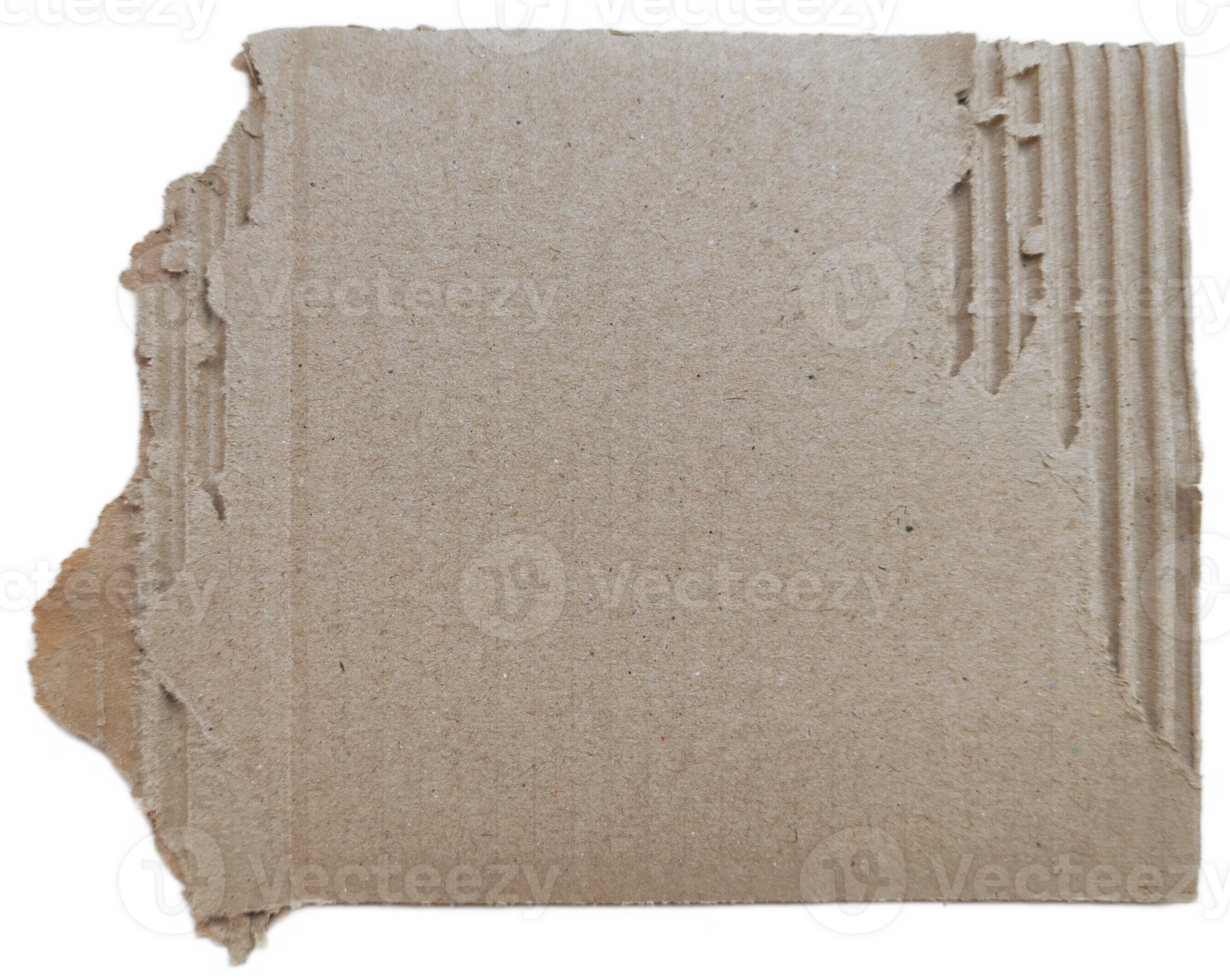 isolated cardboard piece ripped and torn texture png