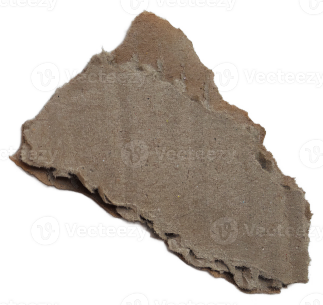 small torn piece of packaging cardboard box png
