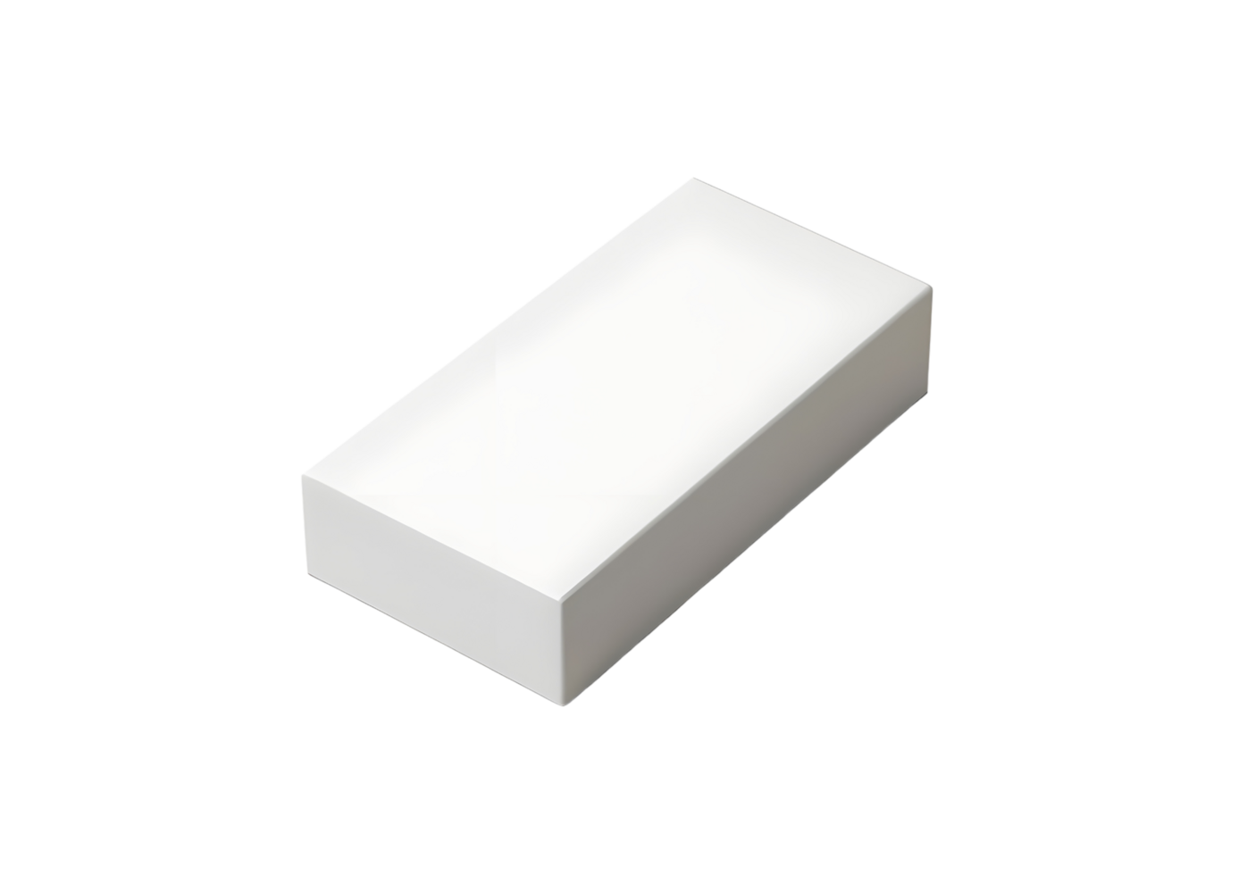 Blank white box mockup. Isolated on transparent background png