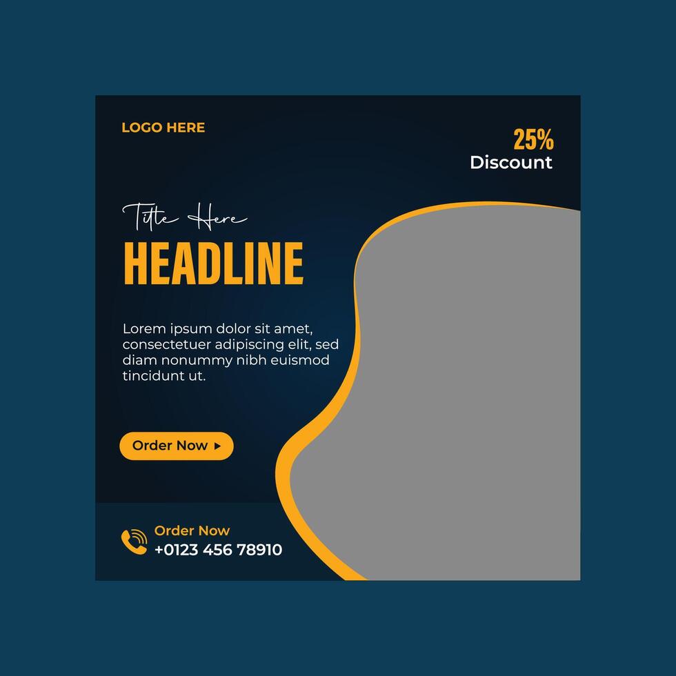 Digital marketing agency and corporate social media post template vector