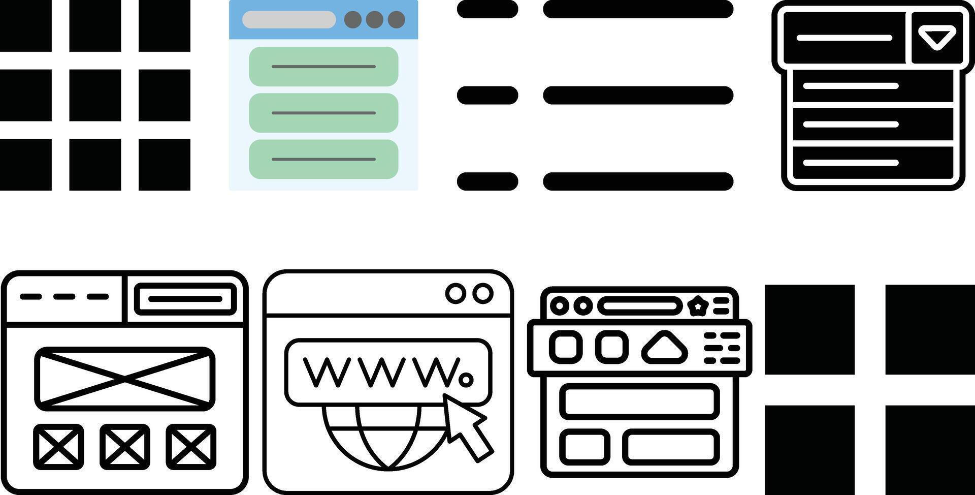 Business website menu navigation Menu set collection designs vector