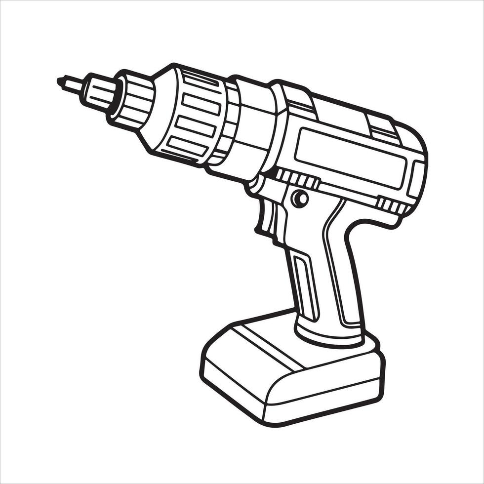 Drill Machine Art Illustration vector