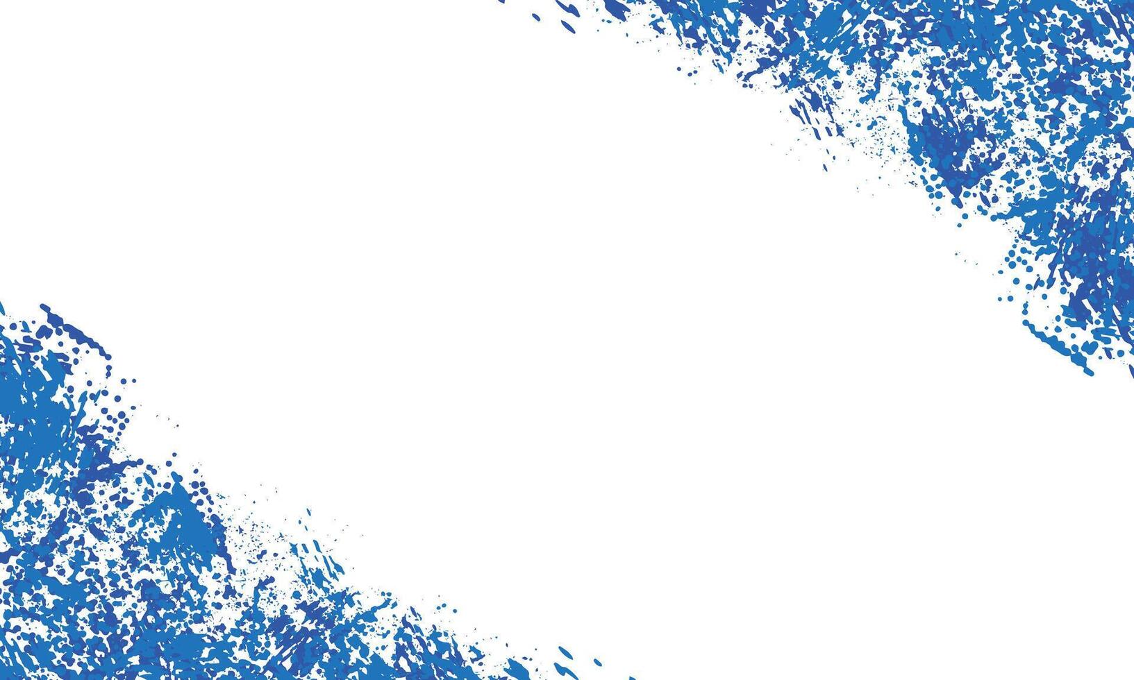 Blue grunge brush stroke blank background vector