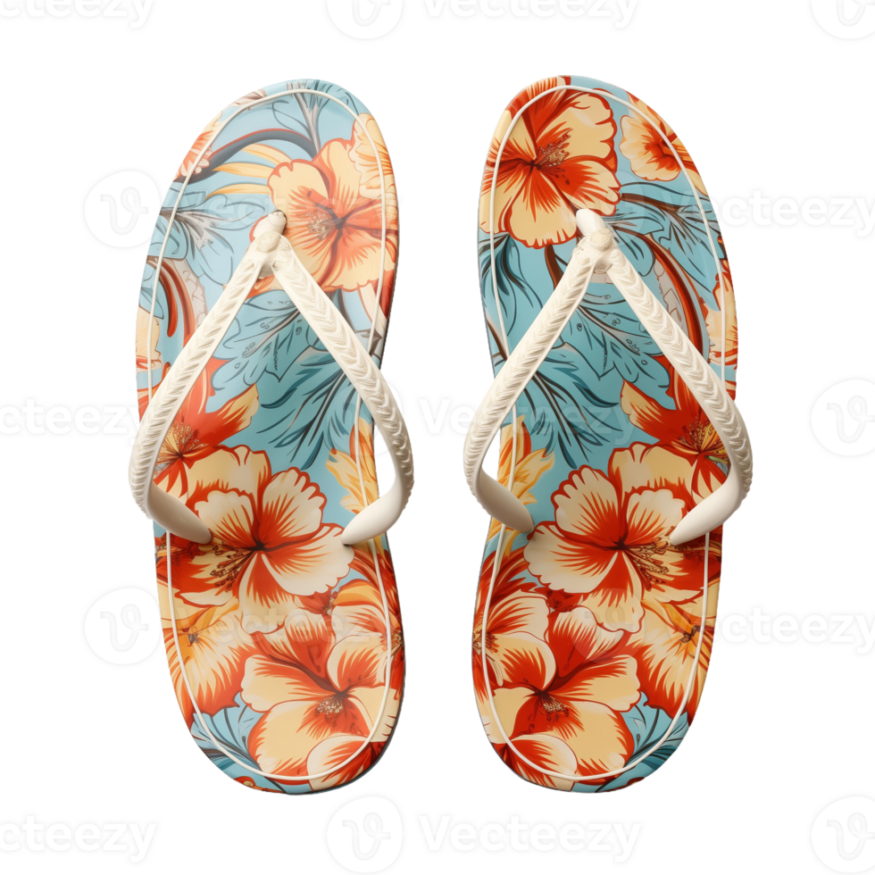 Floral Flip Flops png