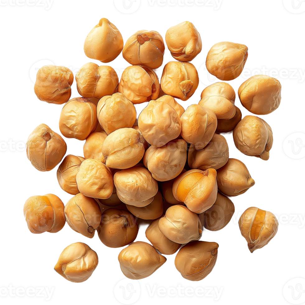 Pile of dried chickpeas isolated on a isolated transparent background. png