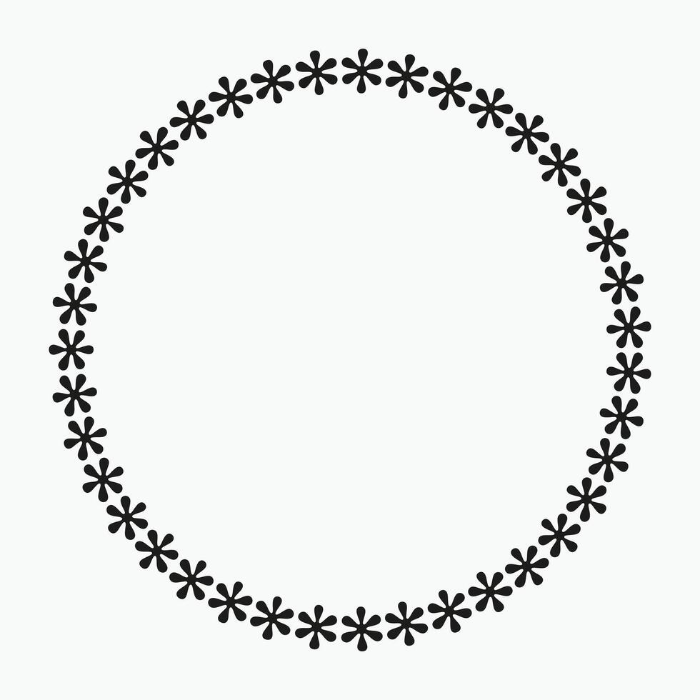 Floral circle against a white backdrop vector