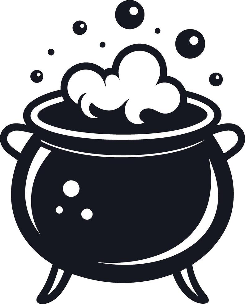 silhouette potion cauldron for Halloween vector