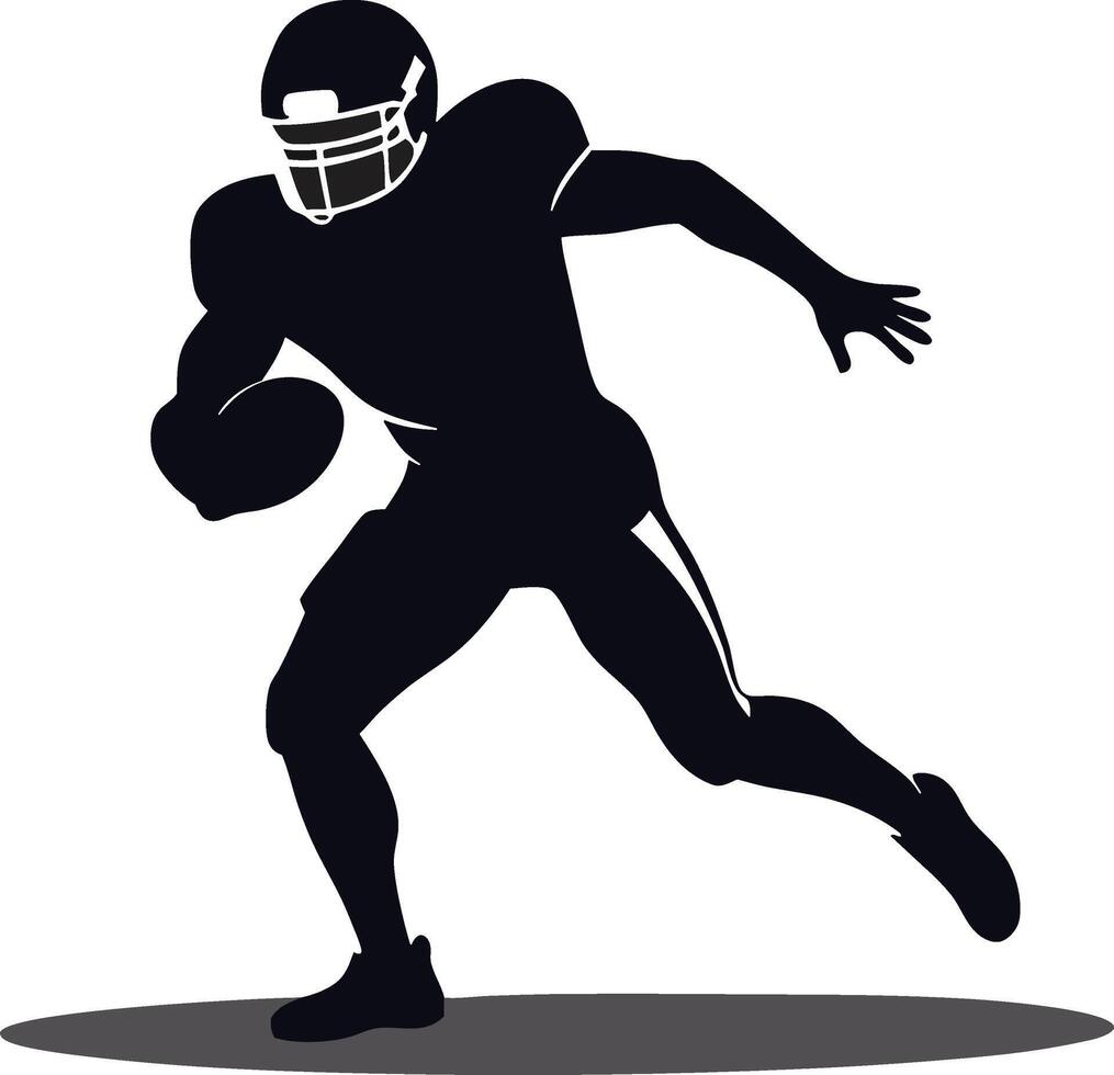 A picture of a football player playing vector