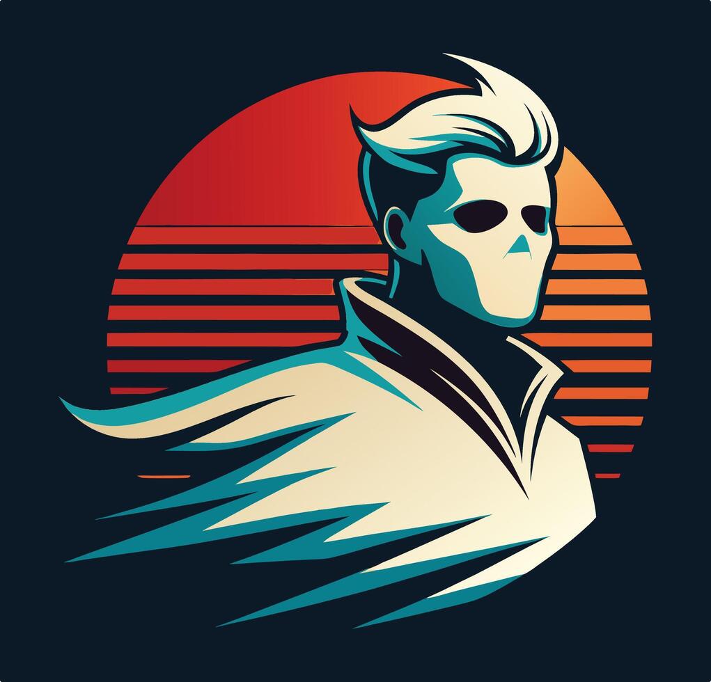 illustration of vampire man vector
