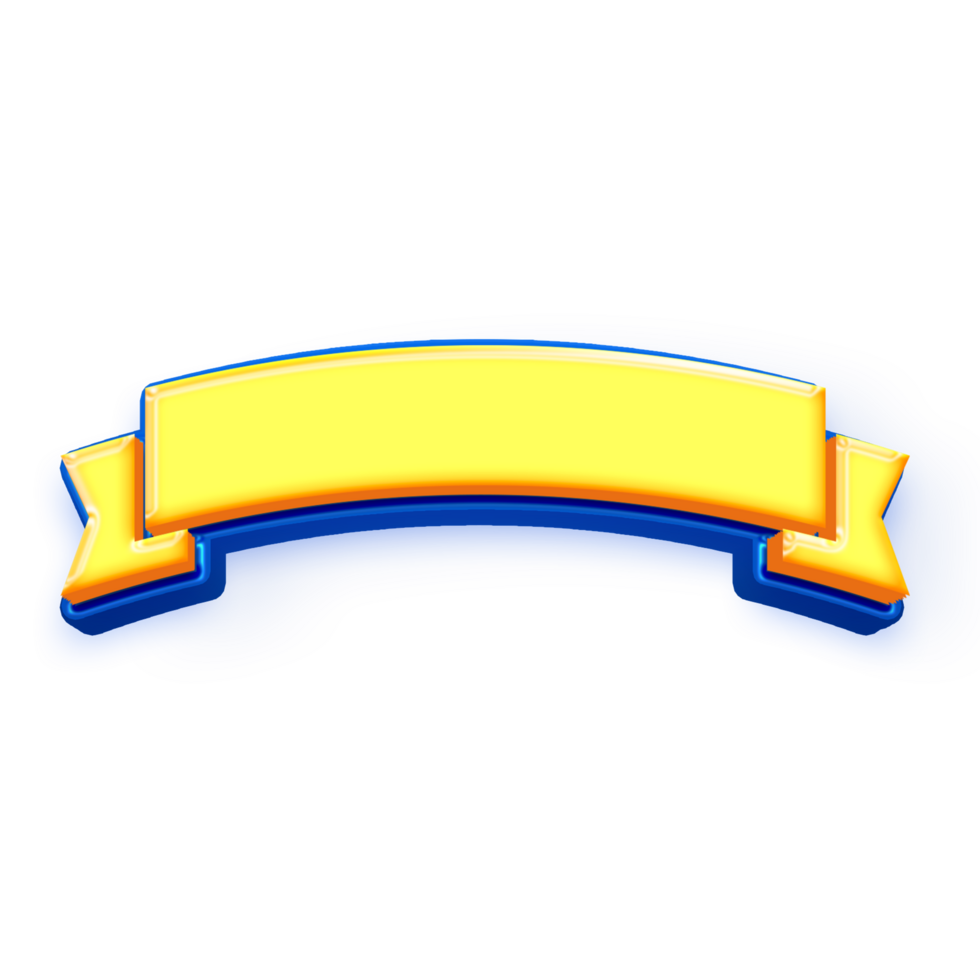 Yellow Ribbon Banner Classic and Elegant Design png