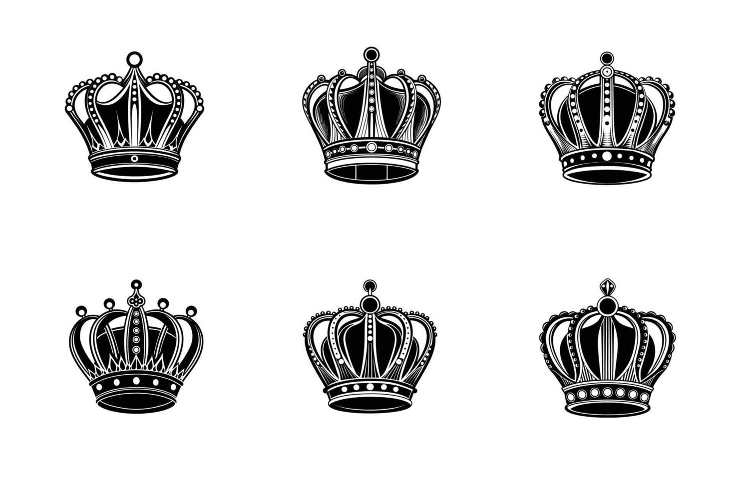 Crown Icons and Symbols vector
