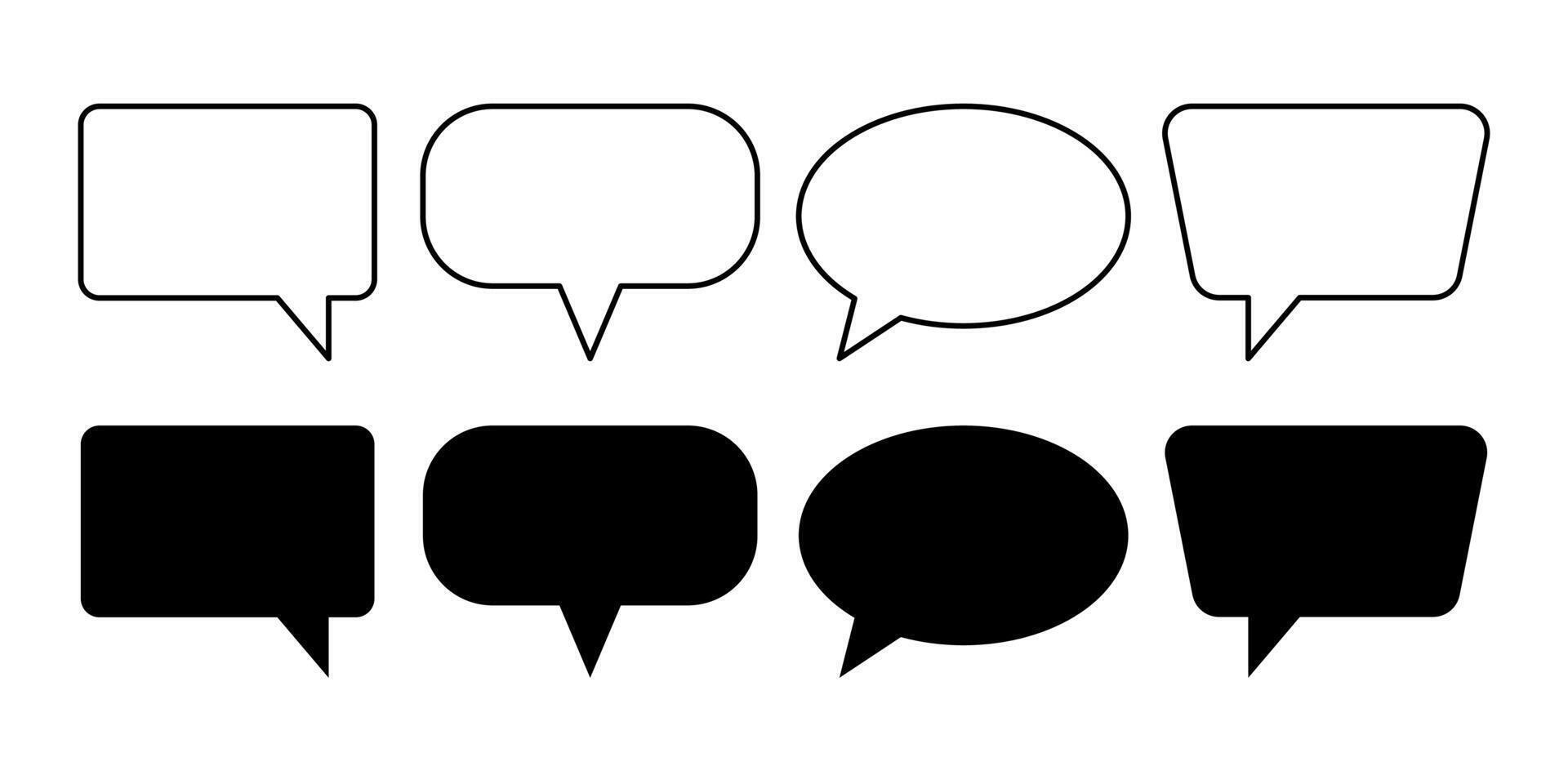 Set of speech bubbles. Conversation chat icon, communication. illustration vector